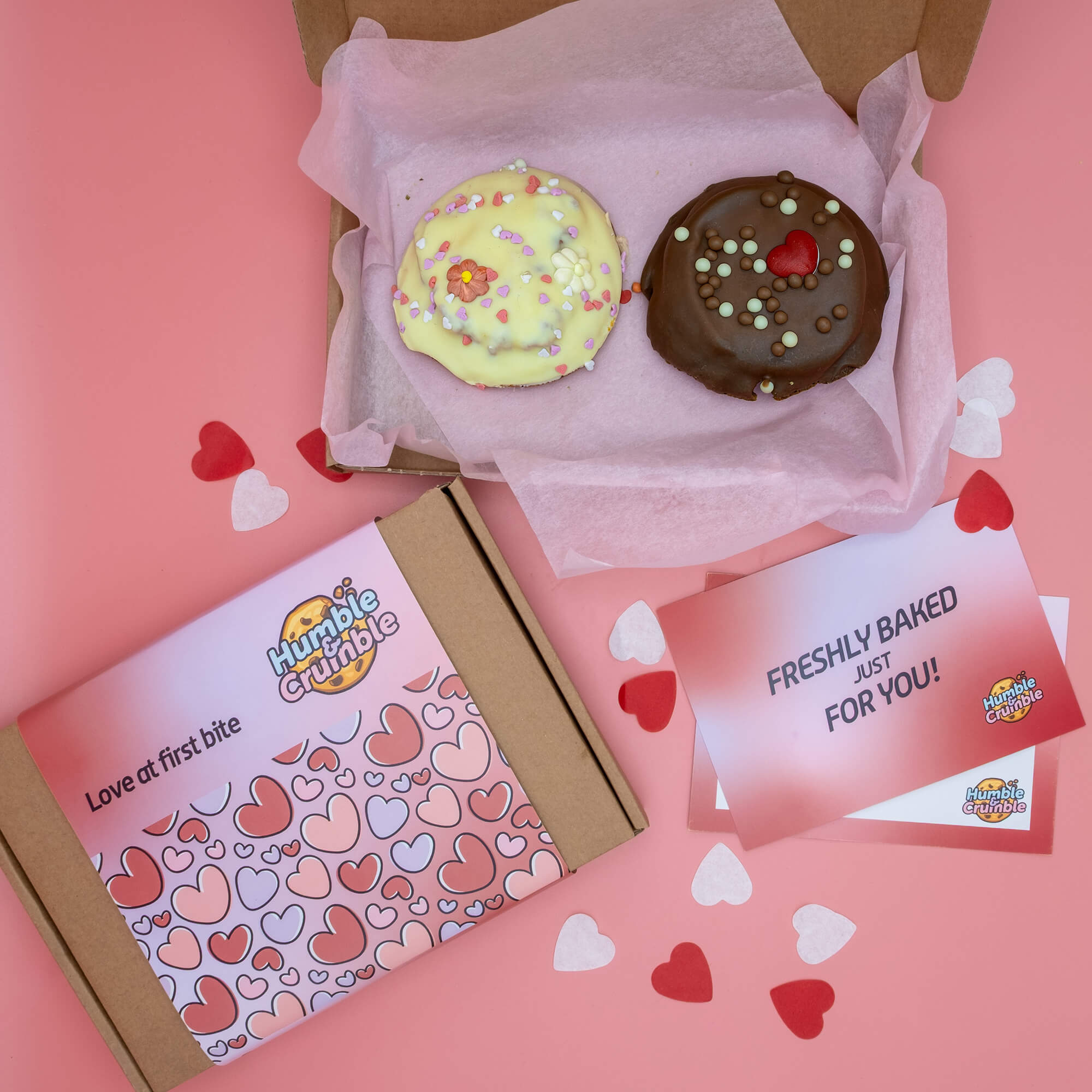 Humble & Crumble brievenbus snaps liefde bovenaanzicht