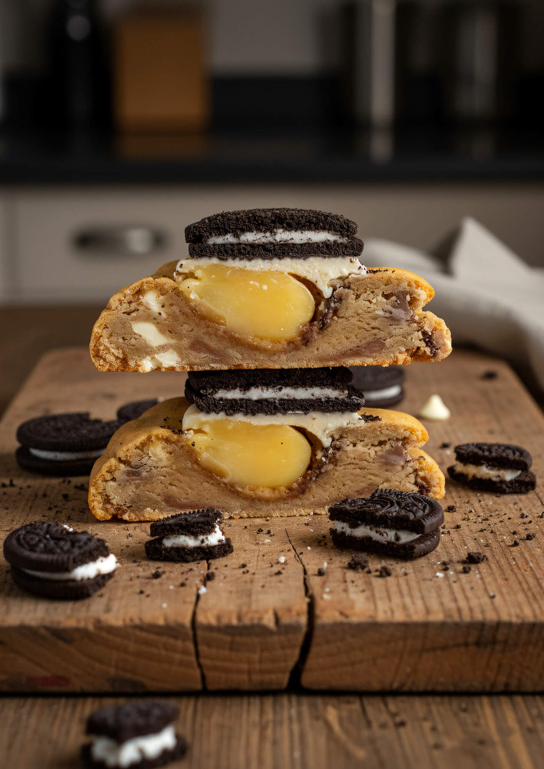 Oreo cookie Humble and Crumble doorgesneden