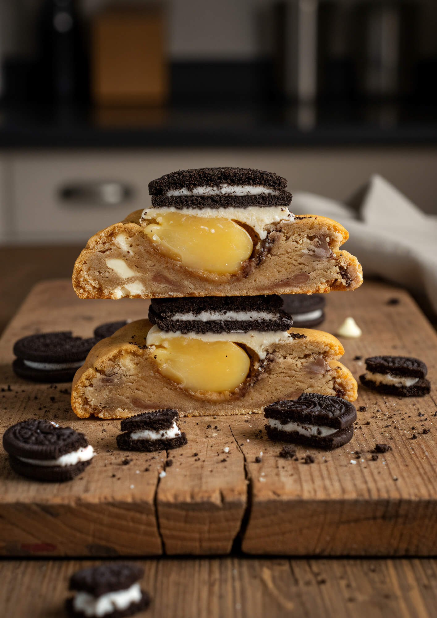 Oreo cookie Humble and Crumble doorgesneden