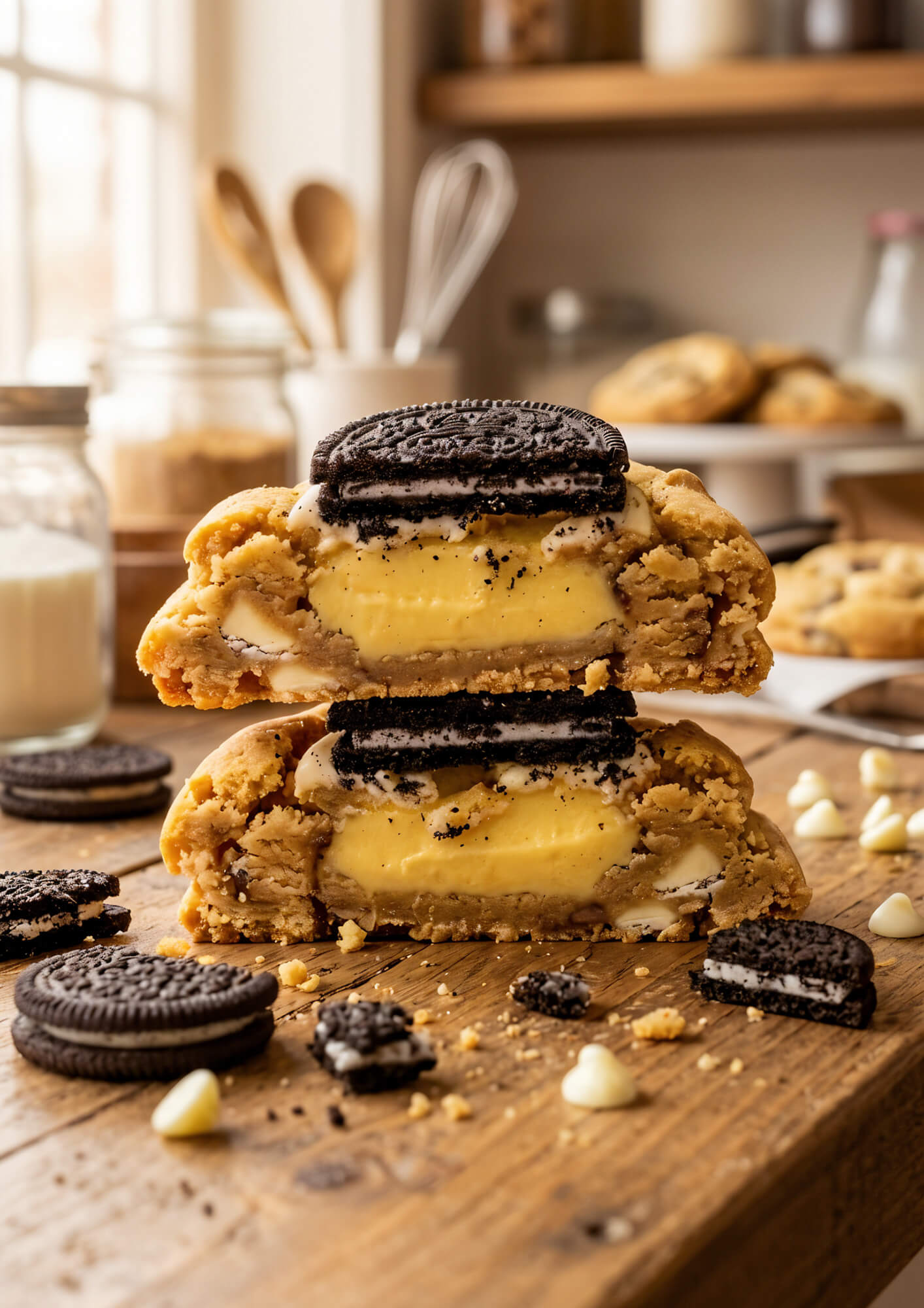 Oreo cookie Humble and Crumble doorgesneden